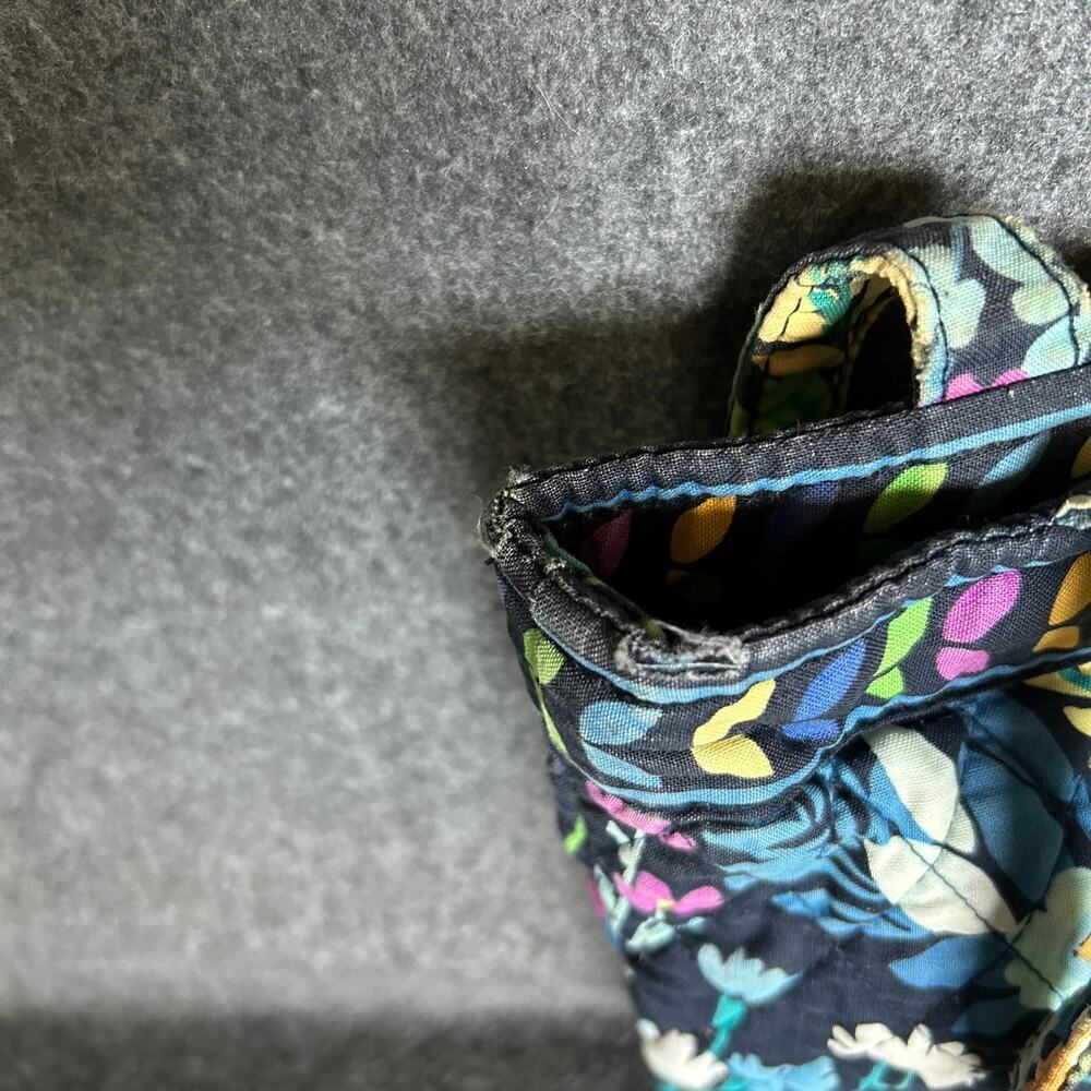 Vera Bradley Midnight Blues floral small tote purse bag travel quilted, vintage - Picture 10 of 11